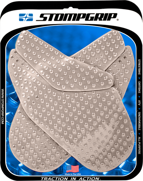 STOMPGRIP 55-10-0016C Tank Grips - Volcano - Clear - Honda - CBR '04-'07 | Street