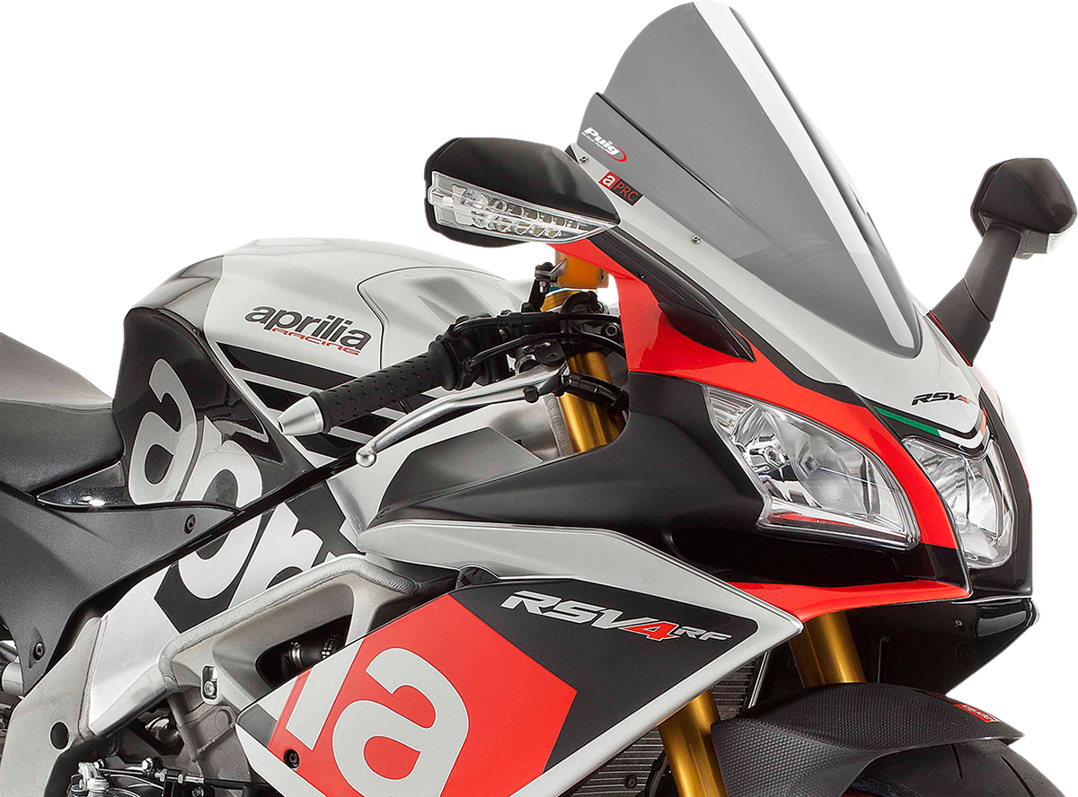 Puig Hi-Tech Parts 7614H Race Windscreen - 15-1/2" - Light Smoke - RSV4 | Street