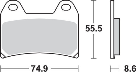 SBS HS Series Sintered Front Brake Pads - 706HS (Ducati / Moto Guzzi / KTM / Victory / CFMOTO / Aprilia 1997–2026)