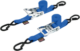 Powertye Mfg. 30573-S Soft-Tye Tie-Down Straps - Ratchet - with Latch Hooks - 1-1/2" x 6-1/2' - Blue