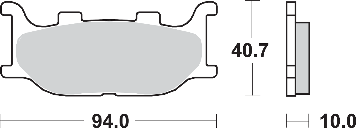 SBS HS Series Sintered Front Brake Pads - 691HS (Yamaha XV250 Virago / V Star 1100 Custom / FZ6R 1995–2017)