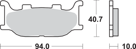 SBS HS Series Sintered Front Brake Pads - 691HS (Yamaha XV250 Virago / V Star 1100 Custom / FZ6R 1995–2017)