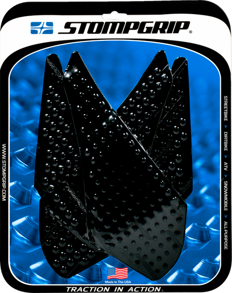 STOMPGRIP 55-10-0006B Tank Grips - Volcano - Black - Yamaha - YZF '07-'08 | Street