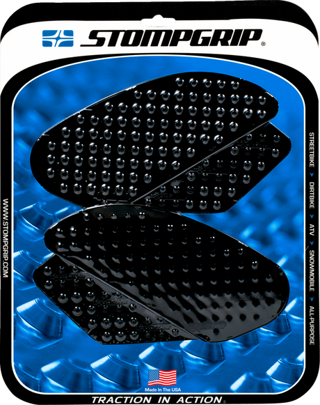 STOMPGRIP 55-10-0005B Tank Grips - Volcano - Black - Yamaha - YZF '06-'07 | Street