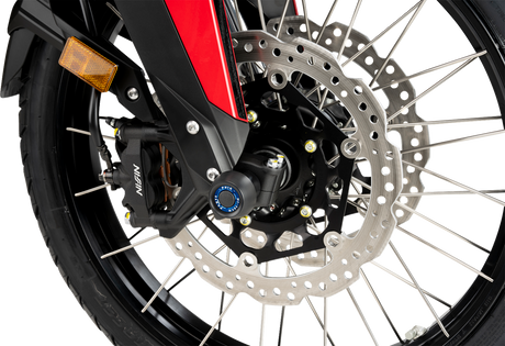 Puig Hi-Tech Parts 21667N Axle Sliders - Front - Black - Pair - Honda CRF/Transalp | Street