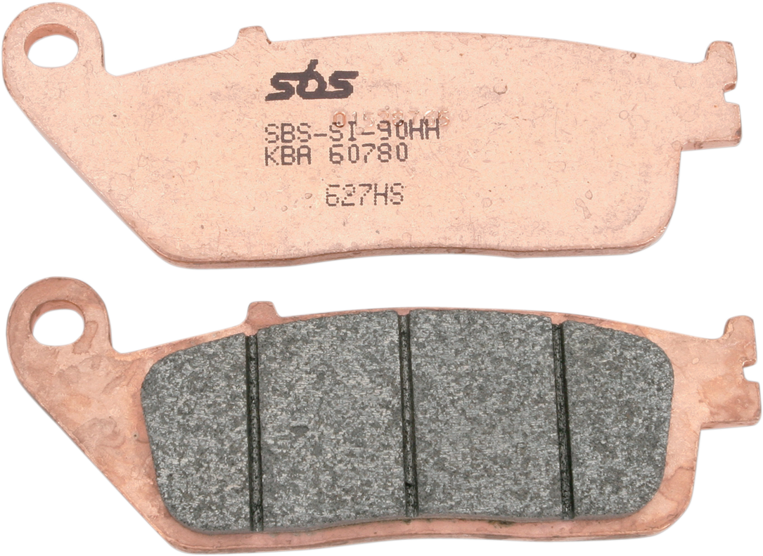 SBS HS Series Sintered Front Brake Pads - 627HS (Triumph / Kawasaki / Honda / Suzuki / Buell / Yamaha 1986–2026)