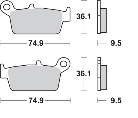 SBS Sintered Front Brake Pads - 604SI (Gas Gas / Honda / Kawasaki / Yamaha / Suzuki / TM 1987–2018)