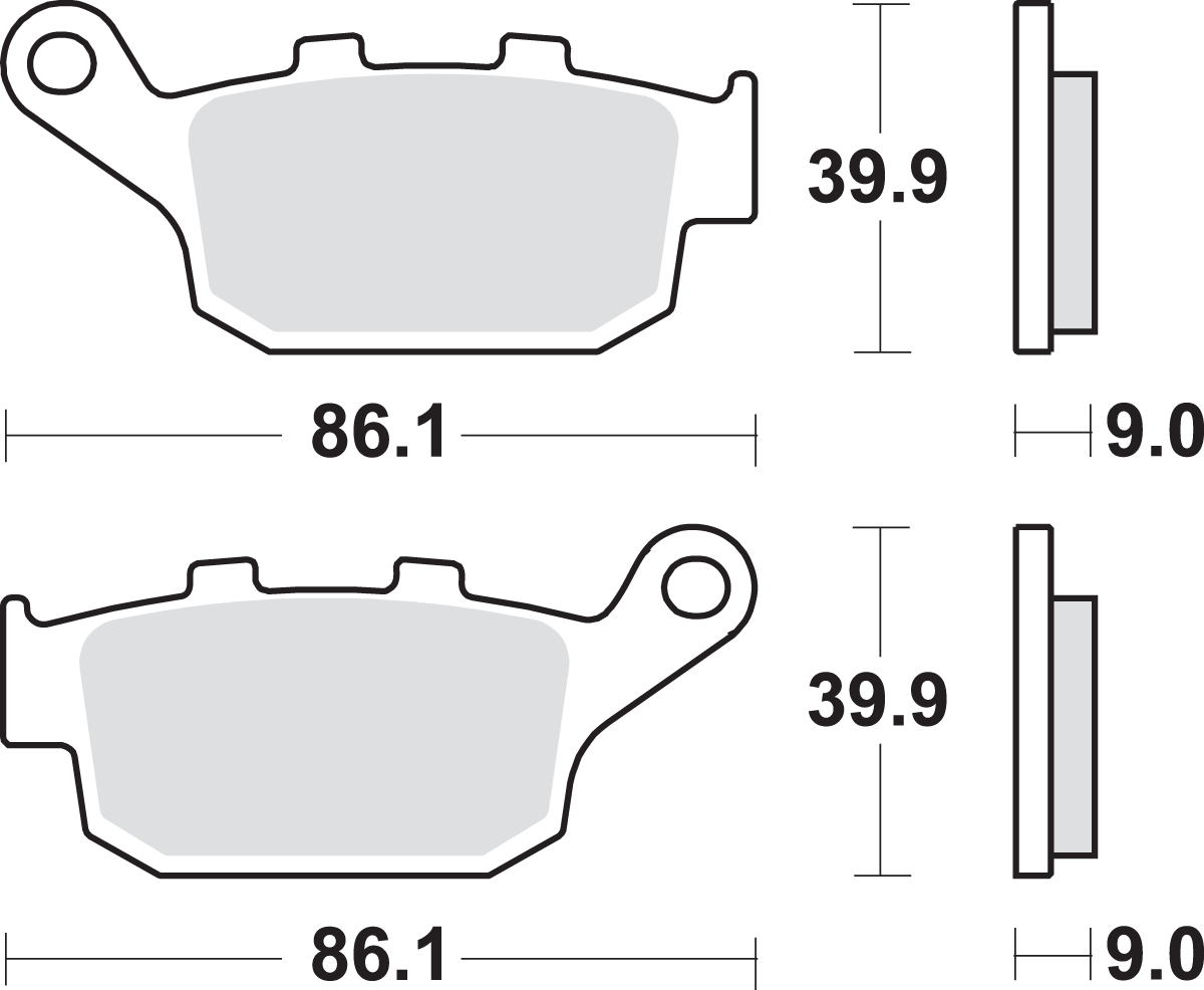 SBS Sintered Brake Pads - 881LS (Honda / Kawasaki / Suzuki 1986–2026)