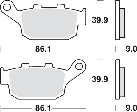 SBS Sintered Brake Pads - 881LS (Honda / Kawasaki / Suzuki 1986–2026)