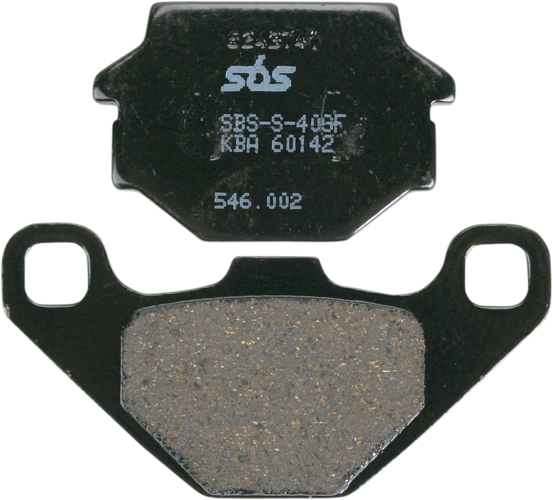 SBS HF Series Organic Base Brake Pads - 546HF (Kawasaki / KTM / Suzuki / Yamaha / CFMOTO / Hisun 1983–2025)