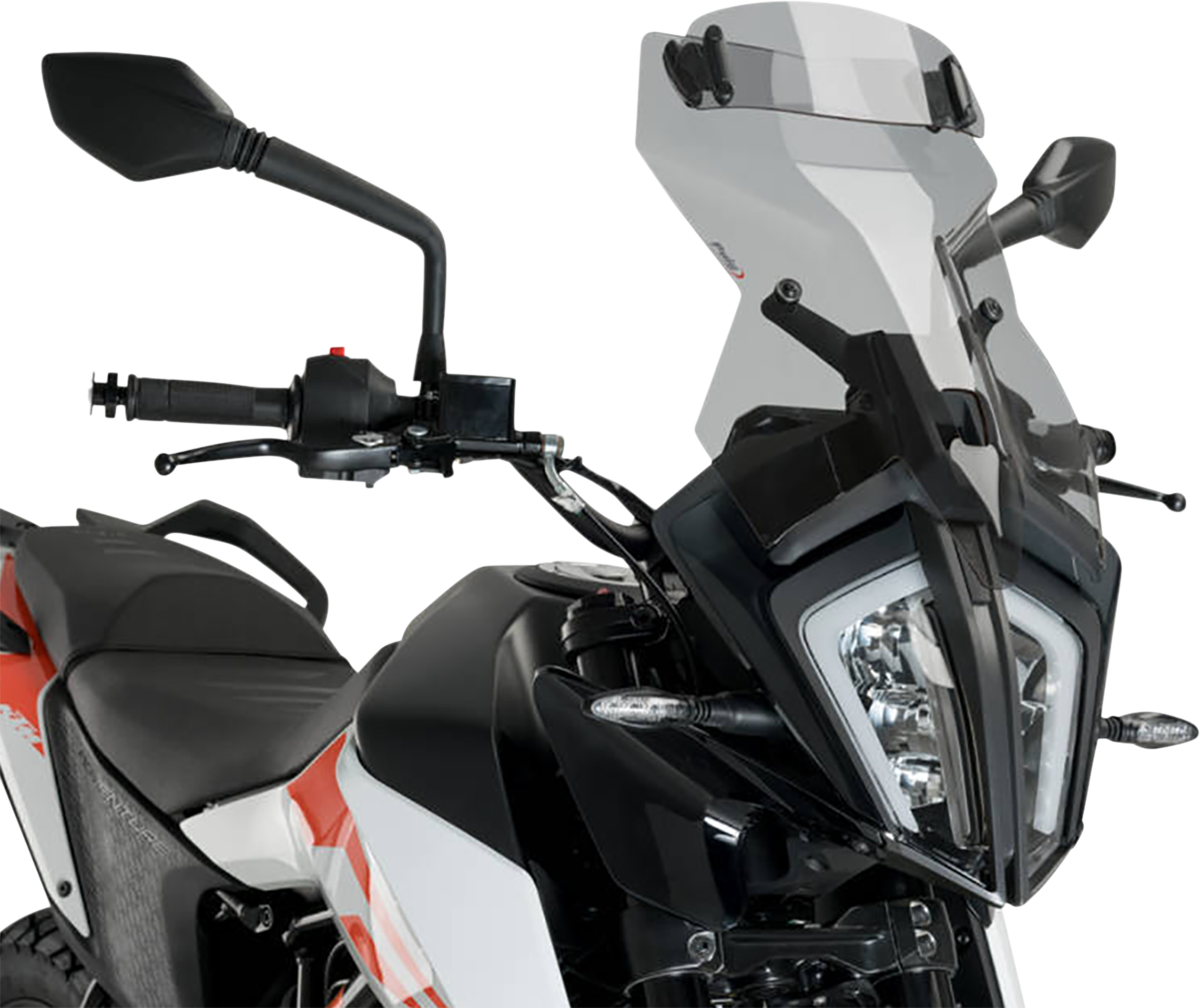 Puig Hi-Tech Parts 20415H Touring Windscreen w/ Visor - Smoke | Street