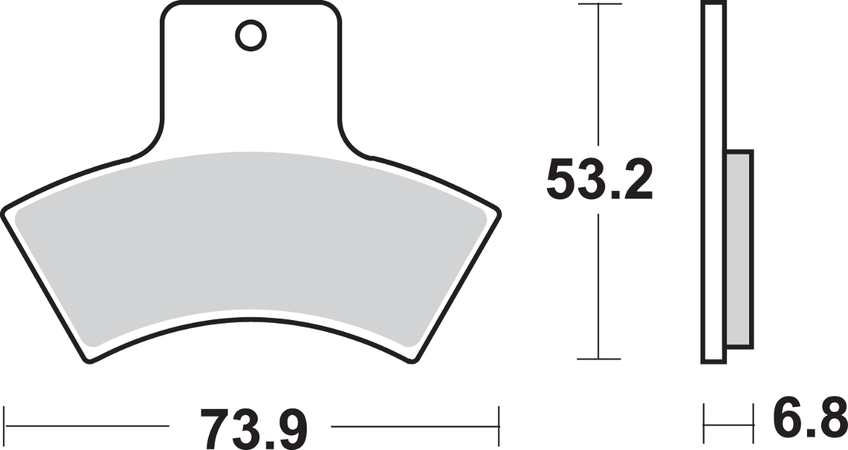 SBS Sintered Rear Brake Pads - 755SI (Polaris Scrambler 500 4x4 / Linhai Sport 400 1996–2004)