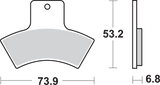 SBS Sintered Rear Brake Pads - 755SI (Polaris Scrambler 500 4x4 / Linhai Sport 400 1996–2004)