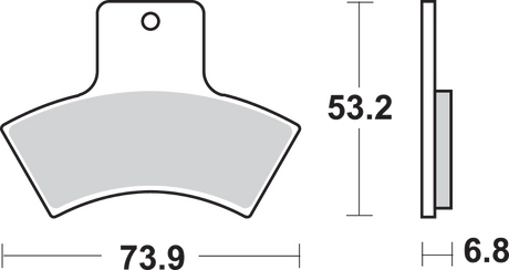 SBS Sintered Rear Brake Pads - 755SI (Polaris Scrambler 500 4x4 / Linhai Sport 400 1996–2004)
