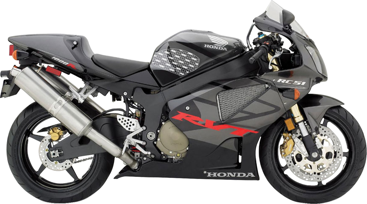 STOMPGRIP 55-10-0015C Tank Grips - Volcano - Clear - Honda - RVT/VTR '01-'06 | Street