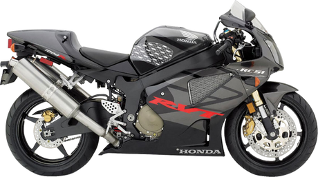 STOMPGRIP 55-10-0015C Tank Grips - Volcano - Clear - Honda - RVT/VTR '01-'06 | Street