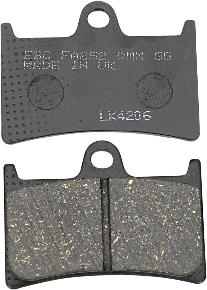 EBC FA Series Organic Base Front Brake Pads - FA252 (Yamaha XJR 1300 / YZF600R / TDM 900 1990–2024)