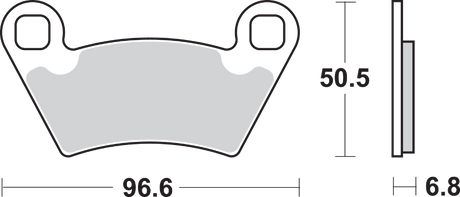 SBS Sintered Brake Pads - 800SI (Polaris Ranger 570 Full-Size / Ranger 4x4 400 / Ranger 900 XP 2004–2025)