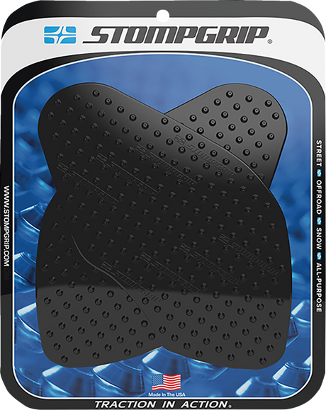 STOMPGRIP 55-10-0124-1B Tank Grips - Volcano - Black - Suzuki - V-Strom '19-'22 | Street