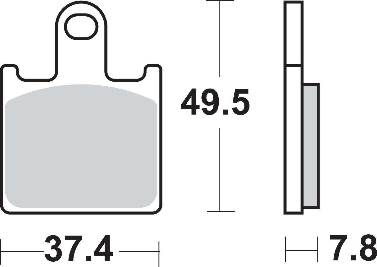 SBS Track Organic Base Front Brake Pads - 838DC (Kawasaki Ninja ZX-14R / Concours / Concours 14 2006–2019)