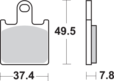 SBS Track Organic Base Front Brake Pads - 838DC (Kawasaki Ninja ZX-14R / Concours / Concours 14 2006–2019)