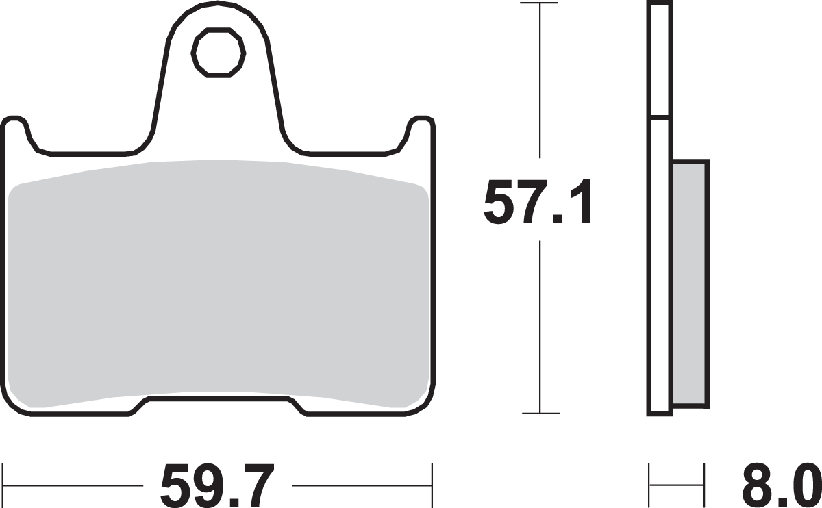 SBS Sintered Rear Brake Pads - 715LS (Kawasaki / Harley-Davidson / Honda 1996–2022)