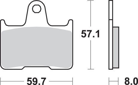 SBS Sintered Rear Brake Pads - 715LS (Kawasaki / Harley-Davidson / Honda 1996–2022)