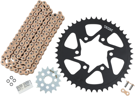 VORTEX CKG6394 Chain and Sprocket Kit - WSS - Gold - Kawasaki Z650/RS | Street