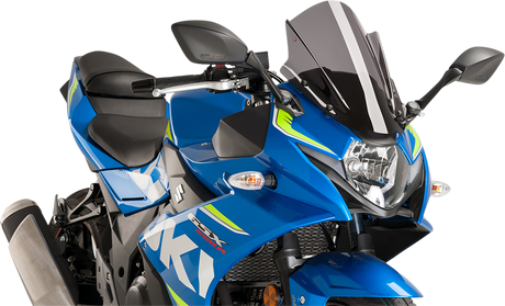 Puig Hi-Tech Parts 9722F Race Windscreen - 14-3/8" - Dark Smoke - Suzuki | Street