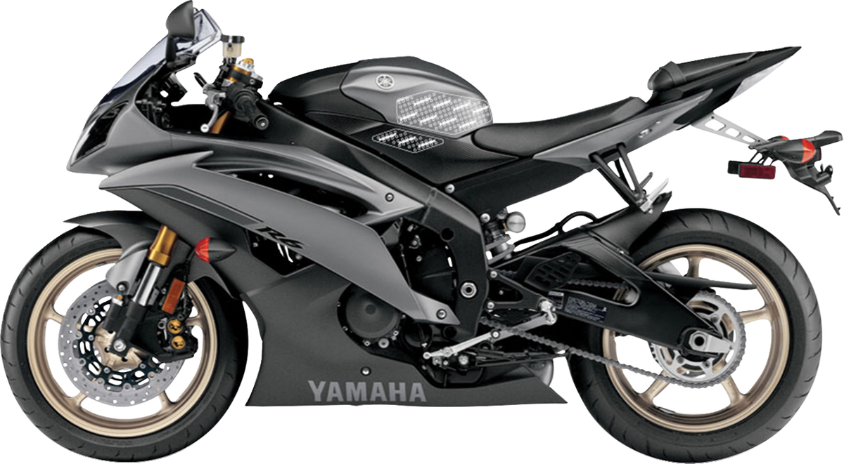 STOMPGRIP 55-10-0010H Tank Grips - Volcano - Clear/Black - Yamaha - YZF '08-'16 | Street