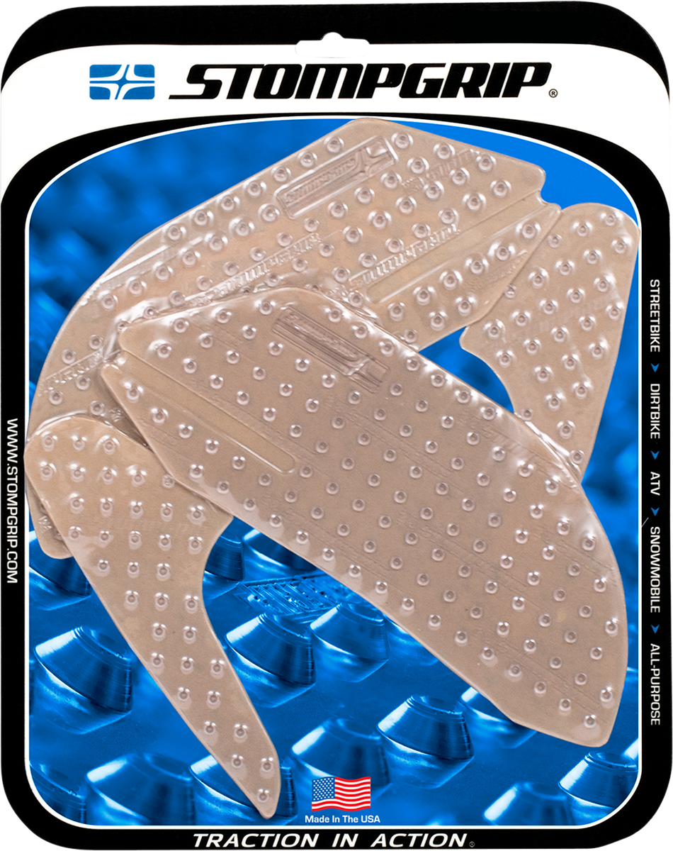STOMPGRIP 55-10-0068C Tank Grips - Volcano - Clear - Ducati - Panigale '12-'24 | Street