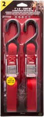 Erickson 05727 Tie-Down Straps - Soft Ties - 1" x 6' - Red | ATV/UTV/Off-Road