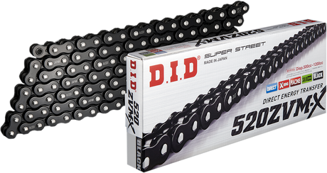 DID 520ZVMXB120Z 520 ZVM-X - Drive Chain - 120 Link - Black | Street