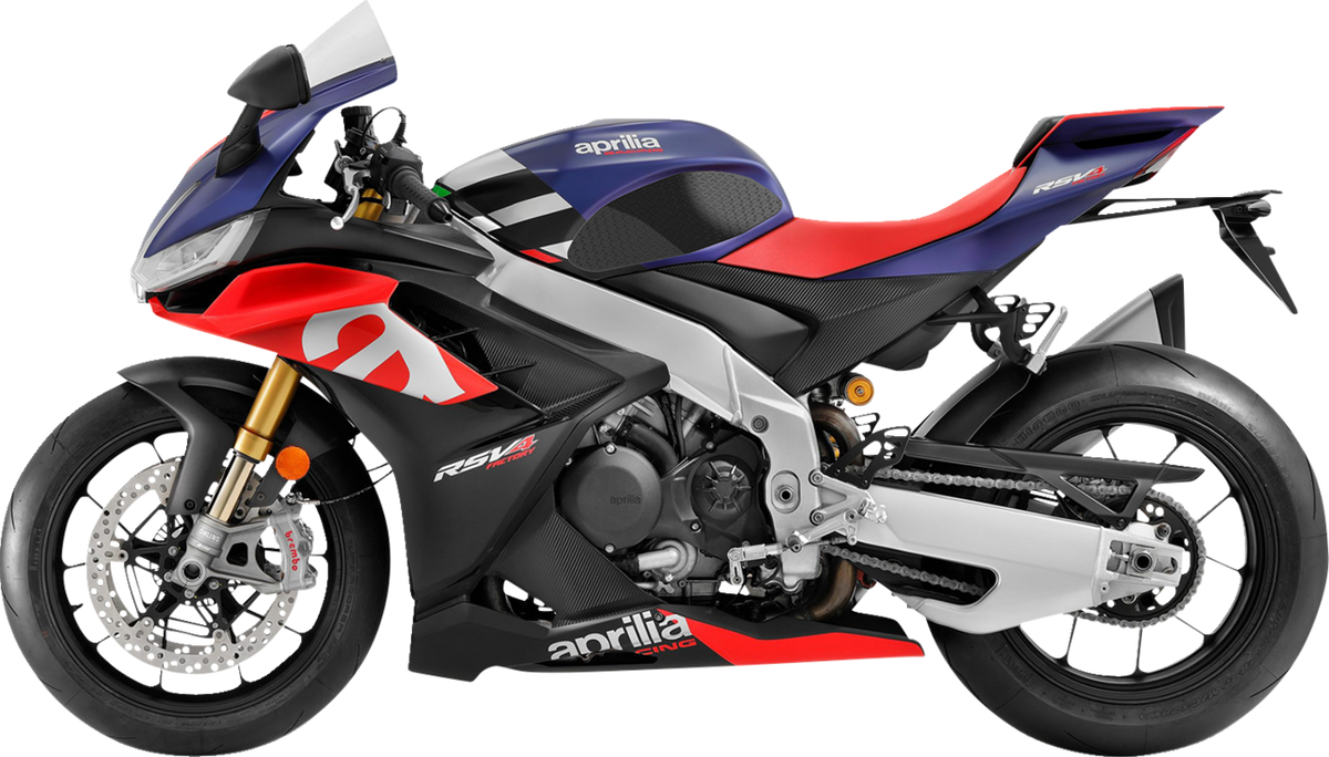 STOMPGRIP 55-14-0180B Tank Grips - Icon - Black - Aprilia - RSV4/Tuono '21-'25 | Street