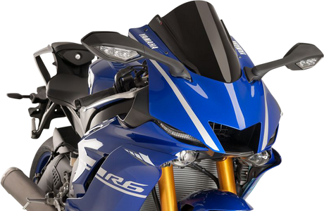 Puig Hi-Tech Parts 9723N Race Windscreen - 14-1/4" - Black - Yamaha | Street