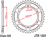 JT SPROCKETS JTR1301.42 Rear Sprocket - 42 Tooth - Honda | Adventure/Street