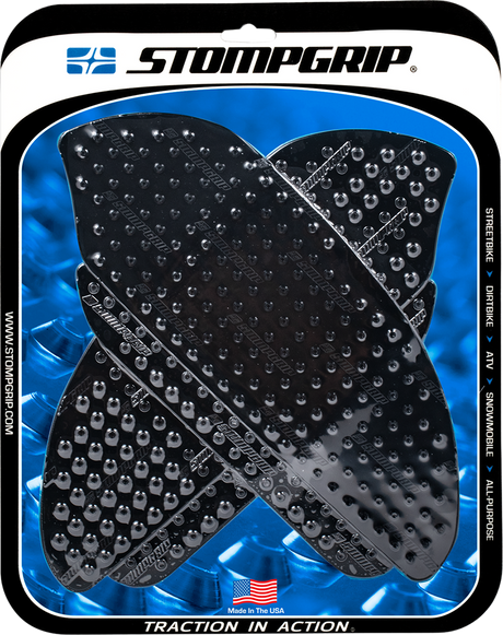 STOMPGRIP 55-10-0020B Tank Grips - Volcano - Black - Honda - CBR '07-'12 | Street