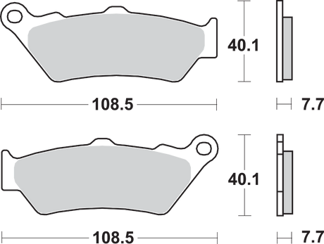 SBS HF Series Organic Base Brake Pads - 674HF (BMW / Ducati / Moto Guzzi / Victory / ZERO / Aprilia 1994–2024)