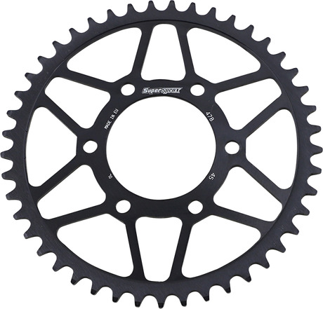 SUPERSPROX RFE-478-45-BLK Rear Sprocket - 45 Tooth - Kawasaki/Polaris | ATV/UTV/Street
