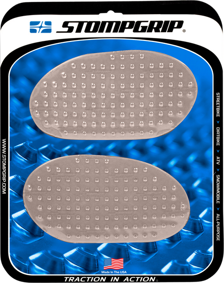 STOMPGRIP 50-10-0002C Tank Grips - Volcano - Small - Clear - Universal | Off-Road/Snow