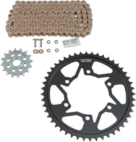 VORTEX CKG6128 Chain and Sprocket Kit - WSS - Gold - Yamaha YZF-R6 | Street