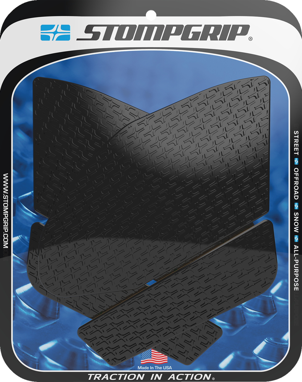 STOMPGRIP 55-14-0143B Tank Grips - Icon - Black - Suzuki - GS '17-'25 | Street