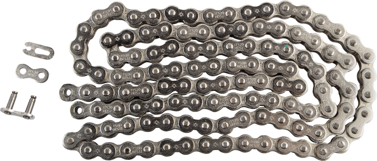 JT CHAINS JTC520HDSNN120SL 520 HDS - Ultimate Competition Chain - Nickel - 120 Links | Adventure/ATV/UTV