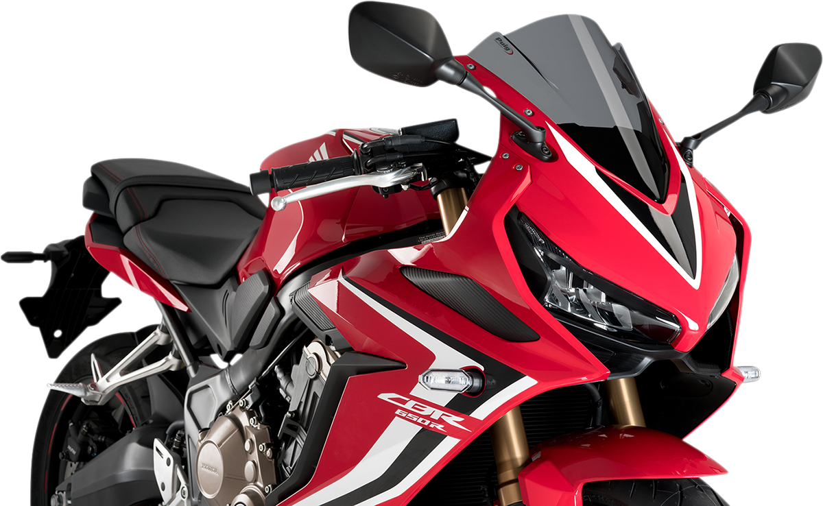 Puig Hi-Tech Parts 3568F Race Windscreen - 13-1/4" - Dark Smoke - CBR650R | Street
