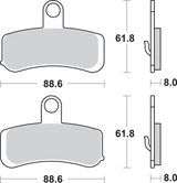 SBS HS Series Sintered Front Brake Pads - 853H.HS (Harley-Davidson FXDB Street Bob / FXDF Fat Bob / FXDWG Dyna Wide Glide 2008–2017)