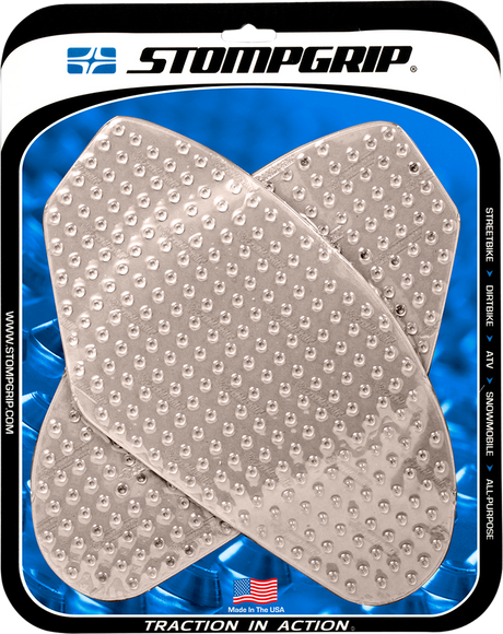 STOMPGRIP 55-10-0015C Tank Grips - Volcano - Clear - Honda - RVT/VTR '01-'06 | Street