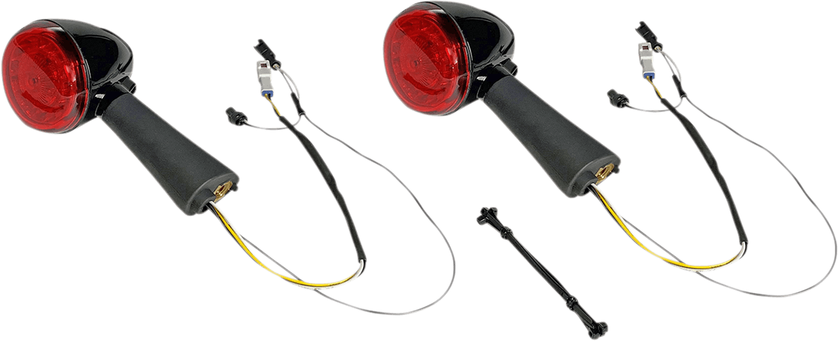 Custom Dynamics Rear LED Turn Signal Ringz - Black - Scout PB-SCOUT-RR-BR - Cycle City Outdoors