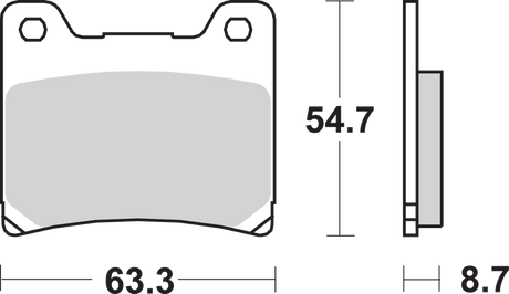 SBS HS Series Sintered Front Brake Pads - 555HS (Yamaha XV700 Virago / XV 1100 Virago / XV750 Virago 1983–1997)