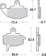 SBS HF Series Organic Base Front Brake Pads - 602HF (Kawasaki KL 650 A / KLR650 / KX125 1987–2007)