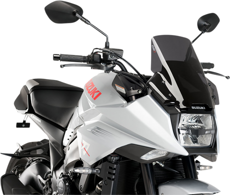 Puig Hi-Tech Parts 3737F Race Windscreen - 13" - Dark Smoke - YZF-R3 | Street